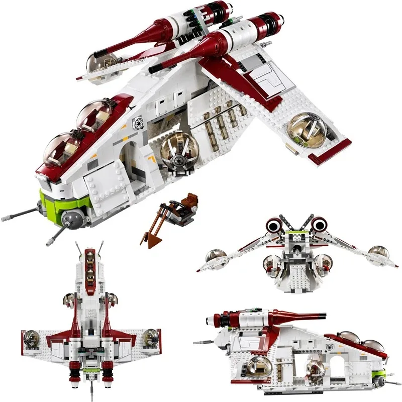 En Stock, 1175 Uds., Compatible con 05041 Republic Dropship Gunship, bloques de construcción 75021, juguetes para niños, regalo de Navidad