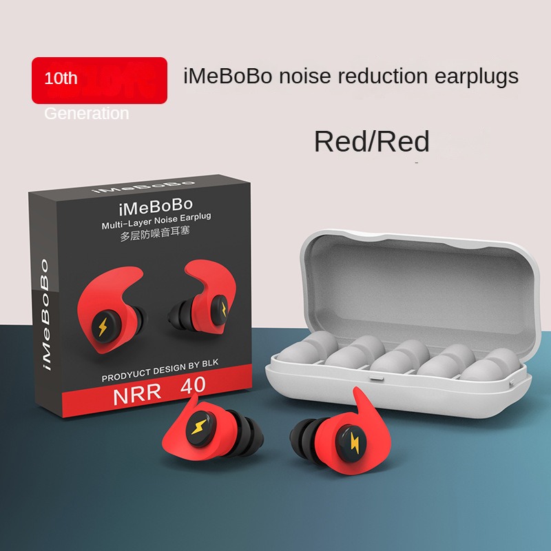 Tappi per le orecchie in spugna con cancellazione del rumore Tappi per le orecchie insonorizzati per il sonno muto Montaggio separato Tappi per le orecchie in silicone impermeabili Sicurezza