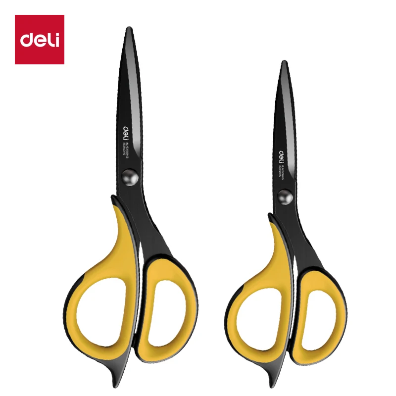 Deli-ciseaux antiadhésifs en acier inoxydable, papeterie en alliage, fournitures scolaires, bureau, étudiant, bricolage, artisanat artisanal, 184mm