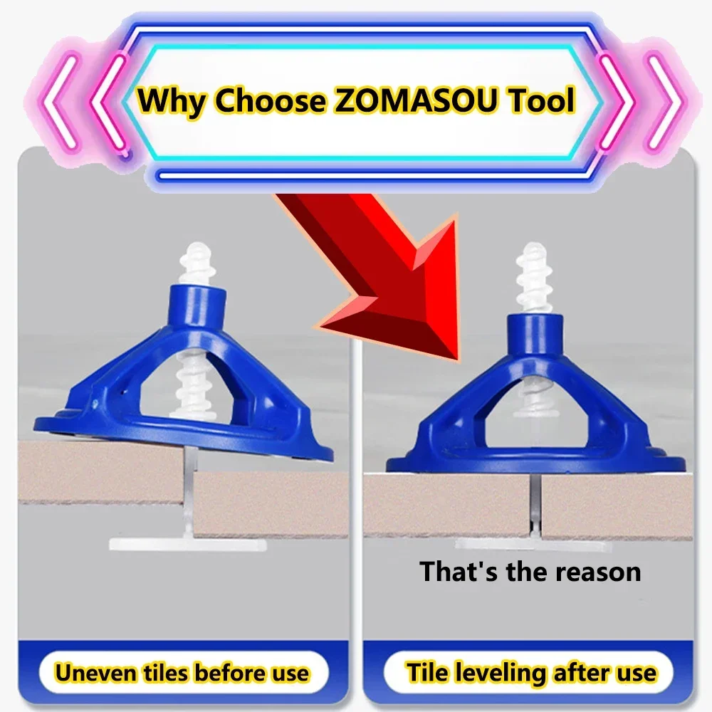 800-50Pcs Professional Ceramic Tile Leveling System Clips Spiral Spacers  Wadge for Tile Laying Wall Floor Construction Tools