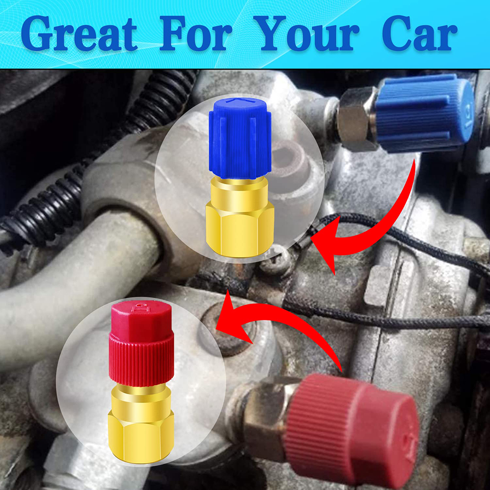 1 Pc R12 Naar R134a Conversie Kit Airconditioner Vulklep Fittings Poort Adapter Retrofit Snelkoppeling Koppelingen