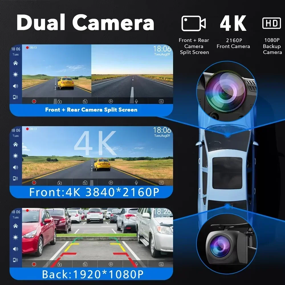 10.26'' Universal Portable Carplay Car Screen Wireless Carplay Screen Wireless Car Stereo Carplay Android Auto Car Touchscreen