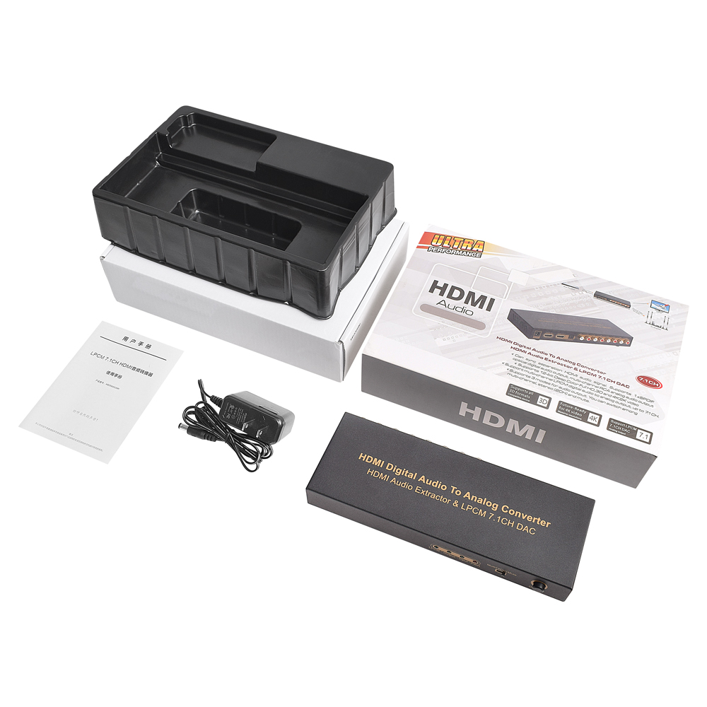 Конвертер HDMI в HDMI LPCM 7.1 Цифровой аудиодекодер 4K HDMI 1.4