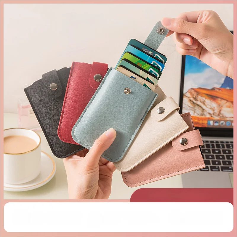 1Pcs PU Leather Card Holder Luxury 2026# Wallets Slim Compact Multiple Slots Organizer For Bank Cards Cash Women's Wallet Bag