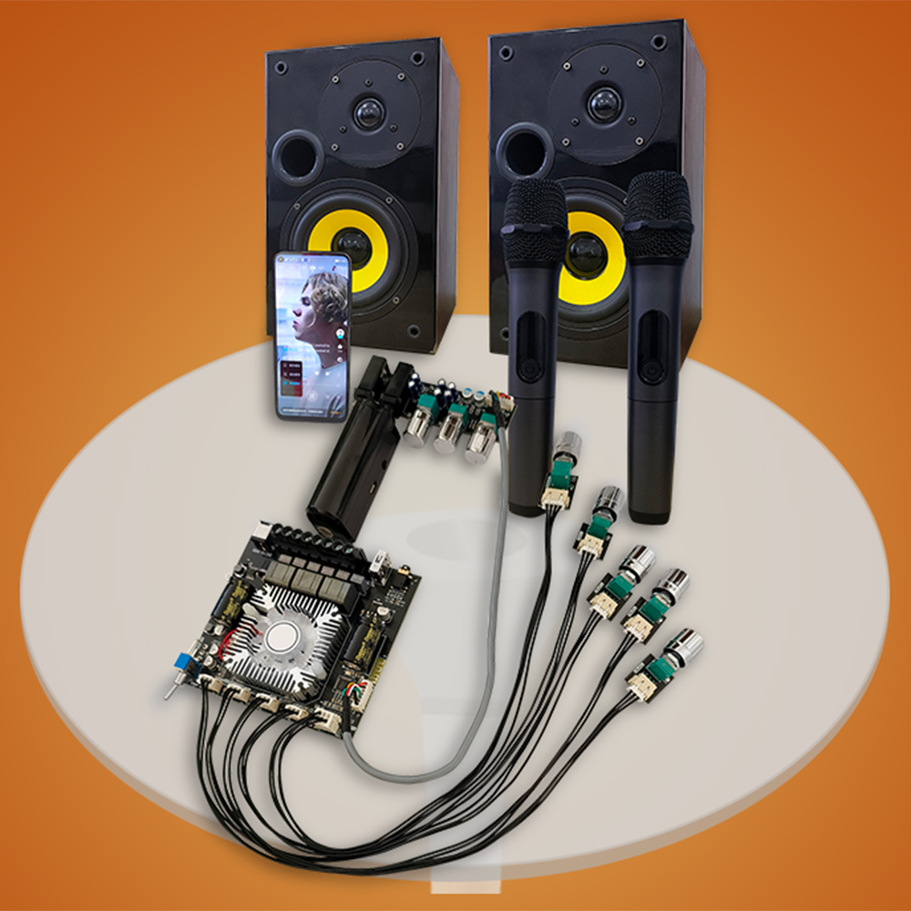 DC15-36V ZK-DAM-L1 Geïntegreerde 2.1-Kanaals Bluetooth Versterkerbord Voor High - Power Karaoke Zangmicrofoon.
