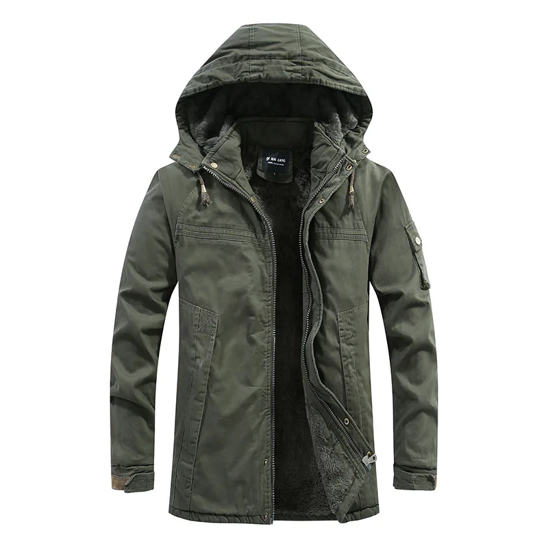 Neue Winter Männer Mit Kapuze Lange Jacken Fleece Warme Parkas Winter Jacken Gute Qualität Männlichen Freien Casual Winter Mäntel Größe 4XL