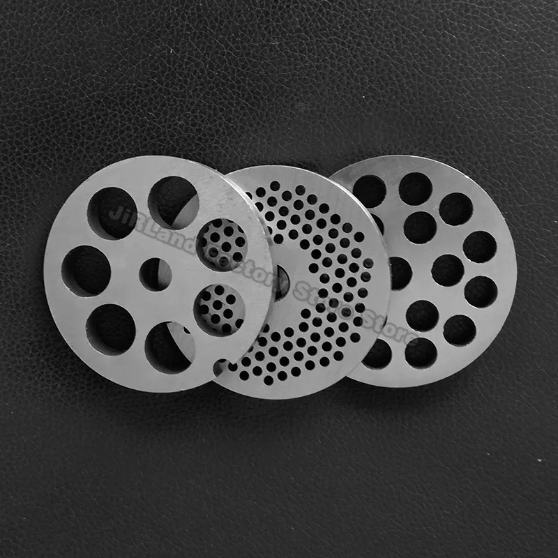 Hoja de picadora de carne de acero inoxidable 304, disco de placa para picar, pieza de repuesto para 8 #, tipo Manual, accesorio para cuchillo