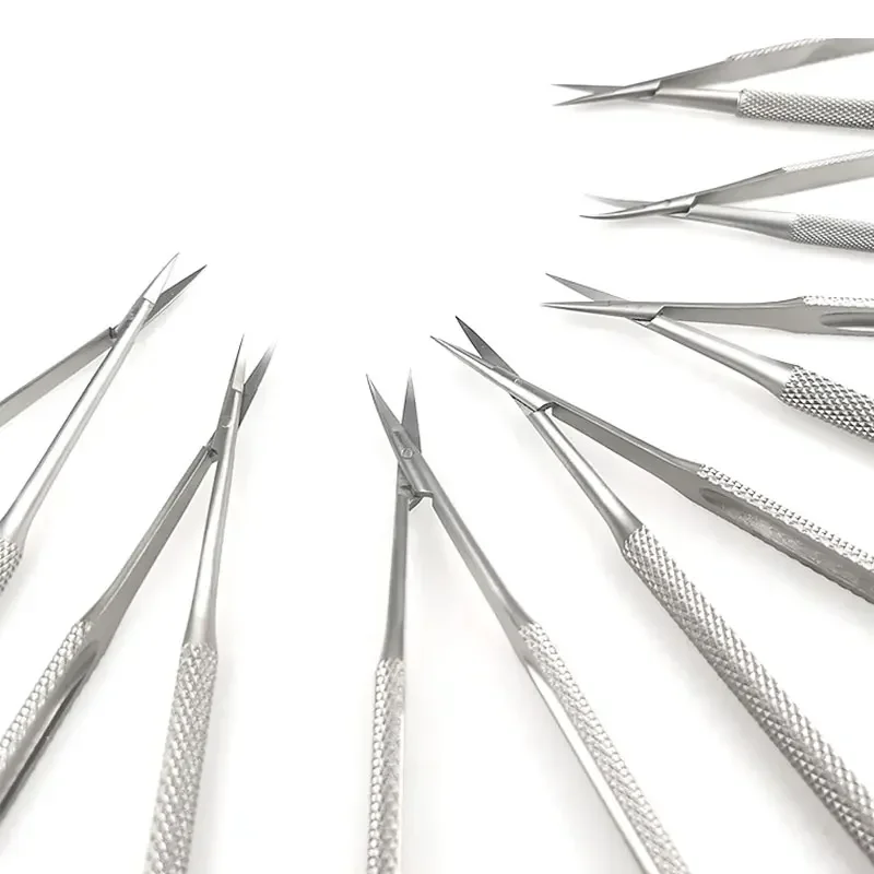 Cong/Thẳng Đầu Micro Castroviejo Giác Mạc Kéo Dụng Cụ Cầm Tay Thép Không Gỉ Nhạc Cụ Cường