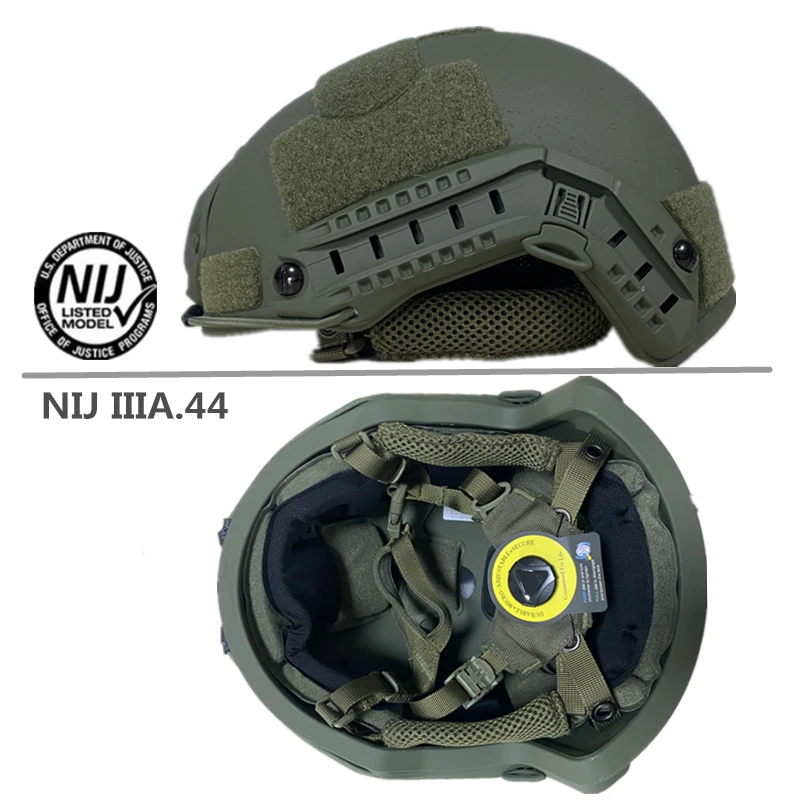 Casco táctico de corte balístico alto, armadura antibalas, núcleo de PE, seguridad, NIJ IIIA MICH, rápido