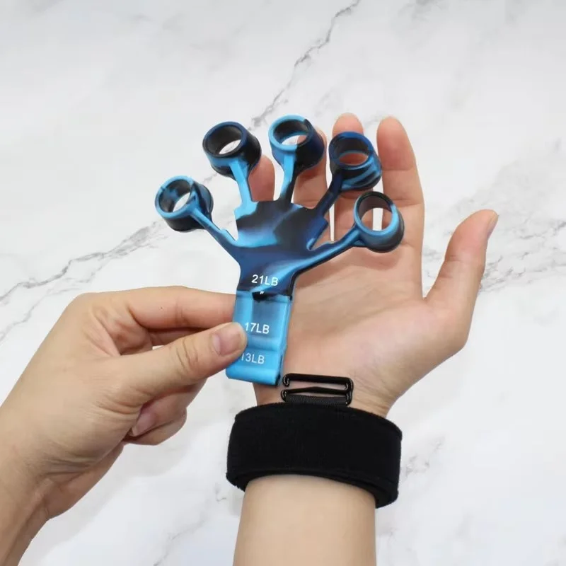 Esercitatore per dita con pinza per dito Esercitatore per chitarra con 6 livelli resistenti Recupero Strumenti fisici Rinforzo per le mani per pazienti