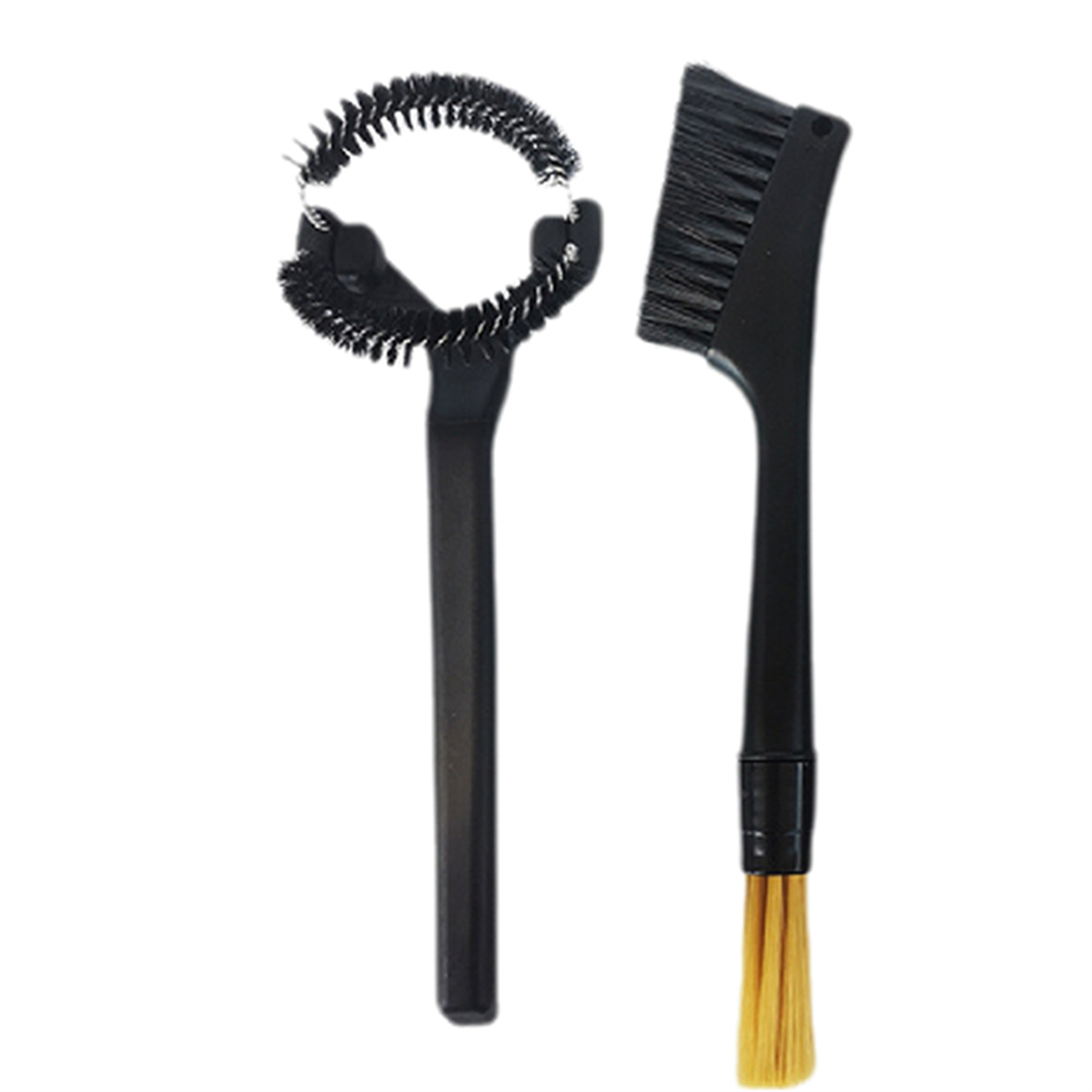 A71p conjunto de escova de arco de escova de café expresso de ponta dupla ideal para ferramentas de limpeza de máquina de café expresso 58mm