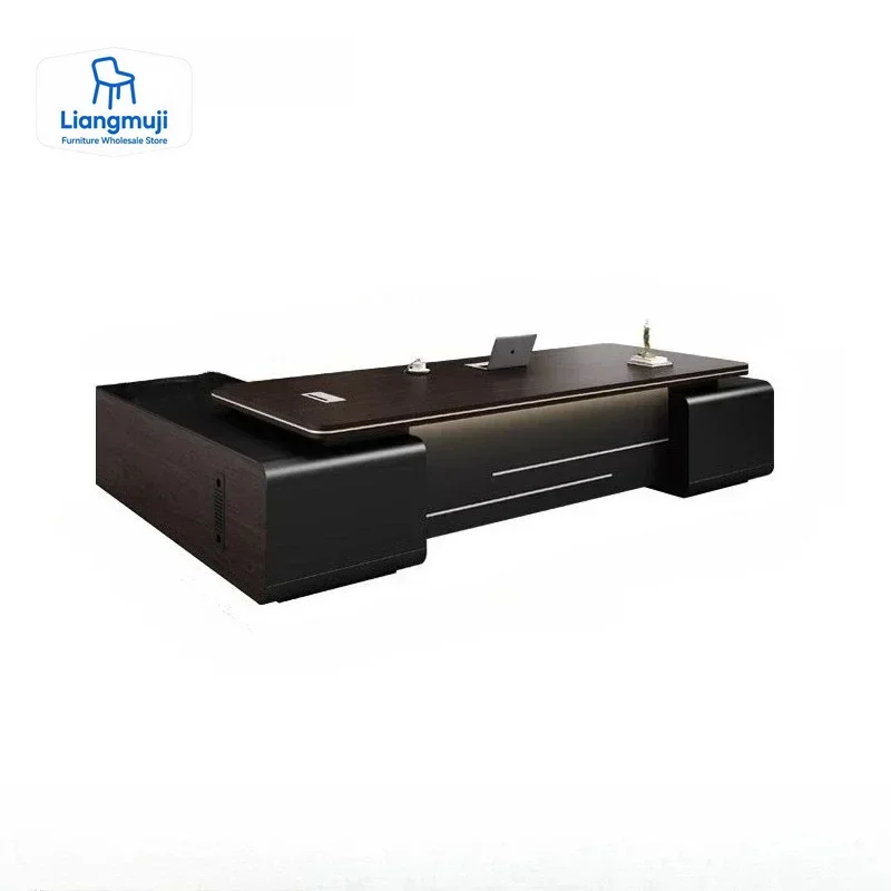 Light Luxury Boss Office Desk Wooden Storage Designer Vintage Unique Desk High Quality Modern Executive Schreibtisch Furniture
