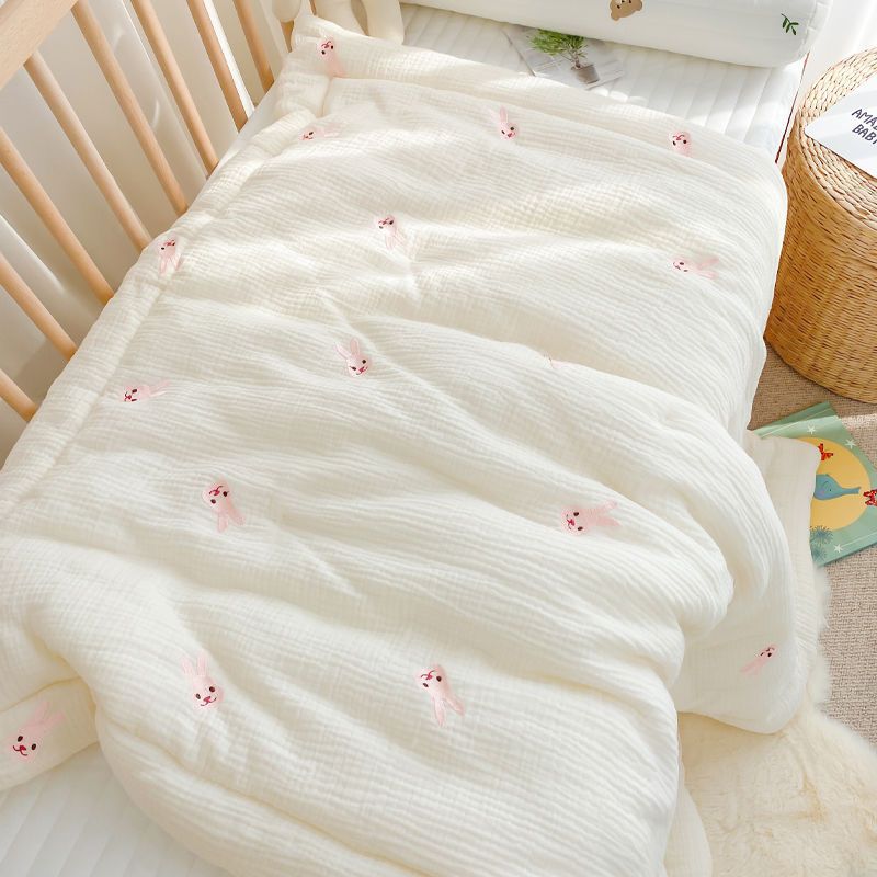 Cartoon Beer Bunny Baby Quilt Pasgeboren Dutje Quilts Zachte Katoenen Baby Deken Lente Herfst Winter Inbakeren Beddengoed 100*120Cm