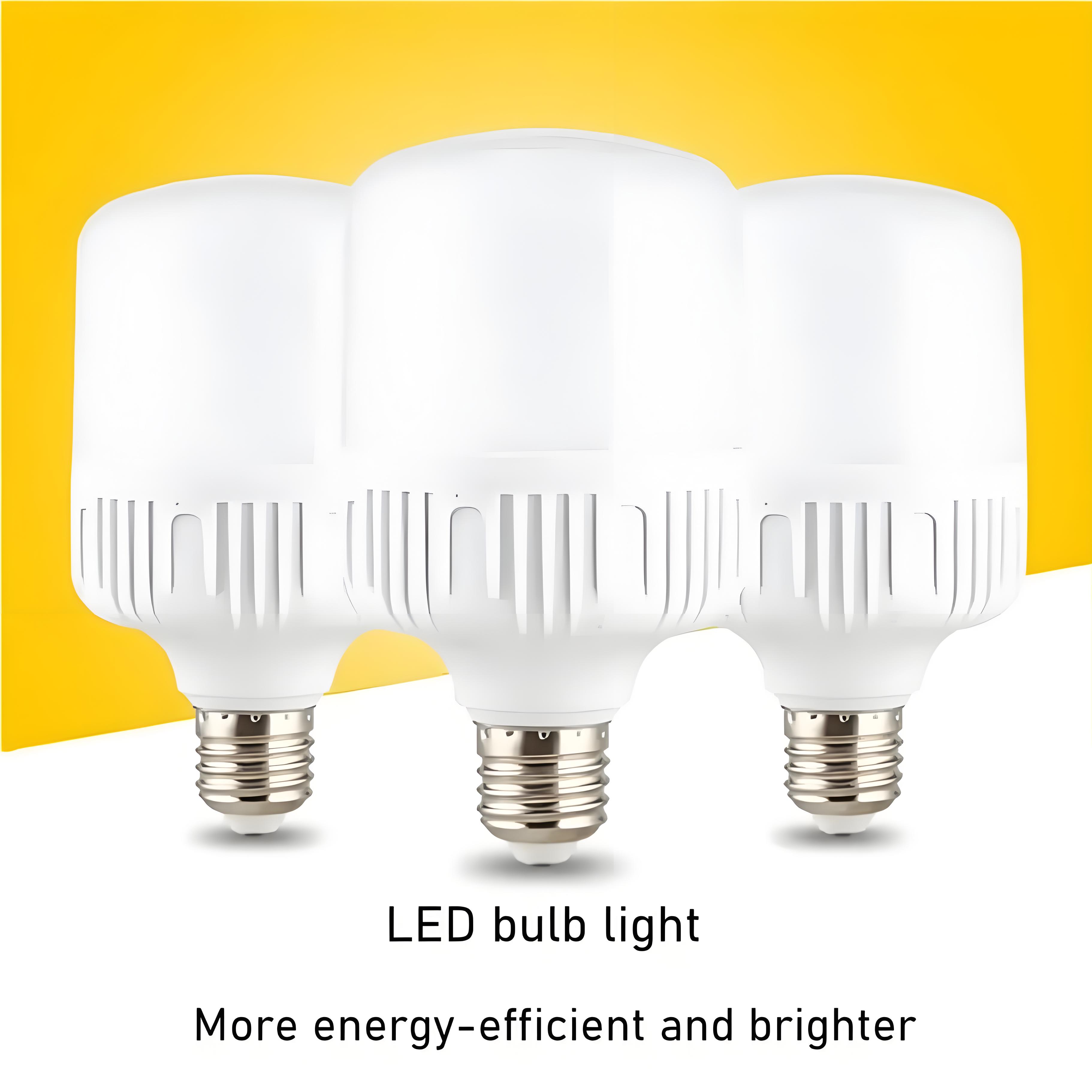 100W E27 LED Bulb 220V No Flicker High Brightness White Light Eye Protection Energy Saving Lamp High Heat Dissipation Design