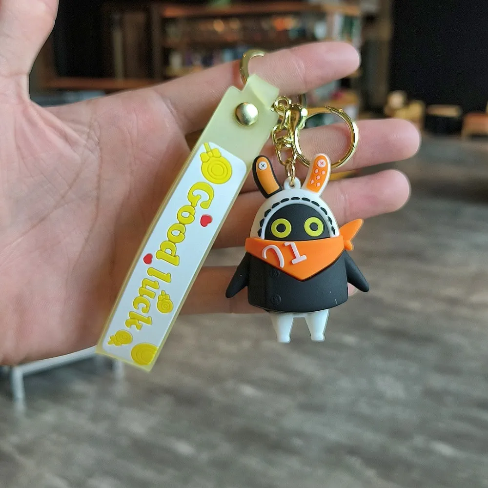 Anime simpatico piccolo coniglio Bangboo portachiavi cosplay borsa in PVC ciondolo portachiavi unisex accessorio regalo di gioielli ﻿
