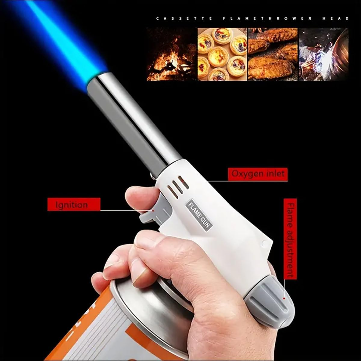Camping cuisson Barbecue torche à gaz soudage fabricant de feu briquet brûleur au Butane flamme métal flamme pistolet soudage torche briquet chauffage