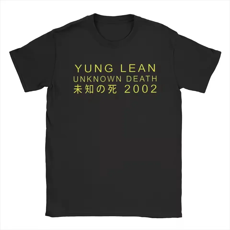 Yung Lean Unknown Death 2002 álbum Tour camiseta hombre moda pantalón corto Casual camisetas de manga Unisex Camiseta de algodón de alta calidad