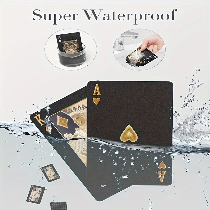 Black Gold Waterproof Playing Cards Multi-Holiday Gift Box Game Collection Set