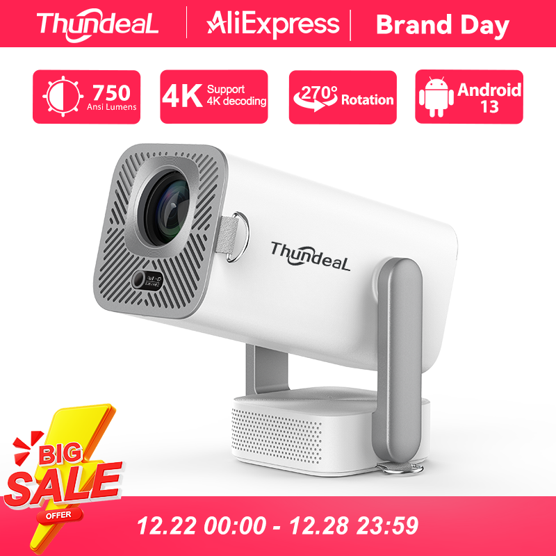 Проектор ThundeaL Full HD TD80 Pro 1080P 2K 4K TD80Pro TD80W Обновление WIFI Android Мини-проектор 3D Светодиодный видео Домашний кинотеатр