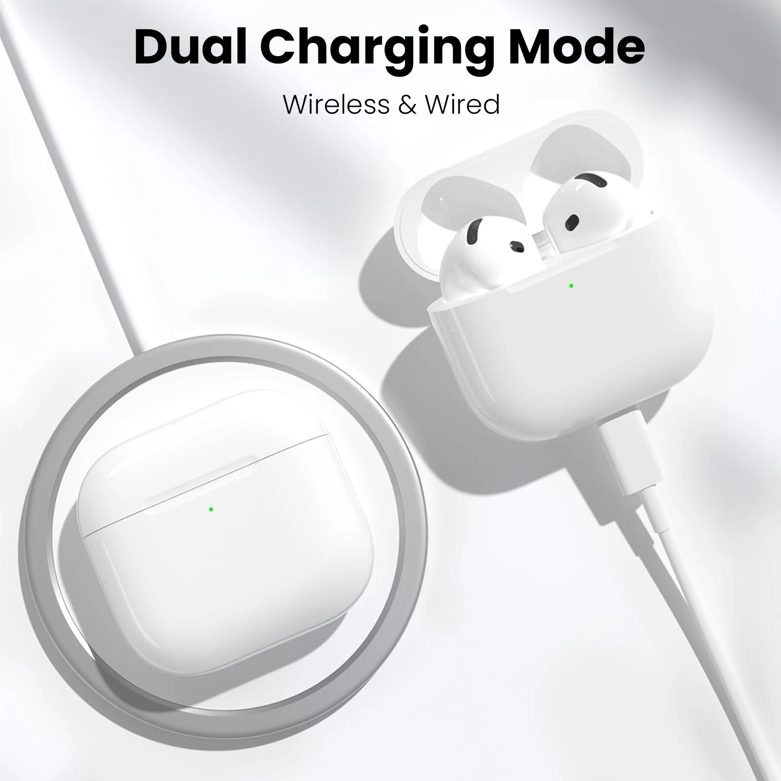 Charging Case For AirPods 4 - BT Wireless Charger Box W/ Sync Button Headphone Replacement Accessories, USB-C Port, No Earbuds