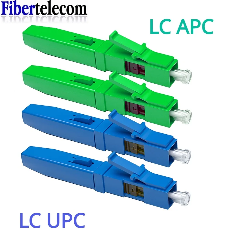 Connecteur rapide LC APC UPC, composants spéciaux pour câble de chute optique 2.0x3.0mm, connecteur rapide en fibre, virole APC verte, 10 pièces