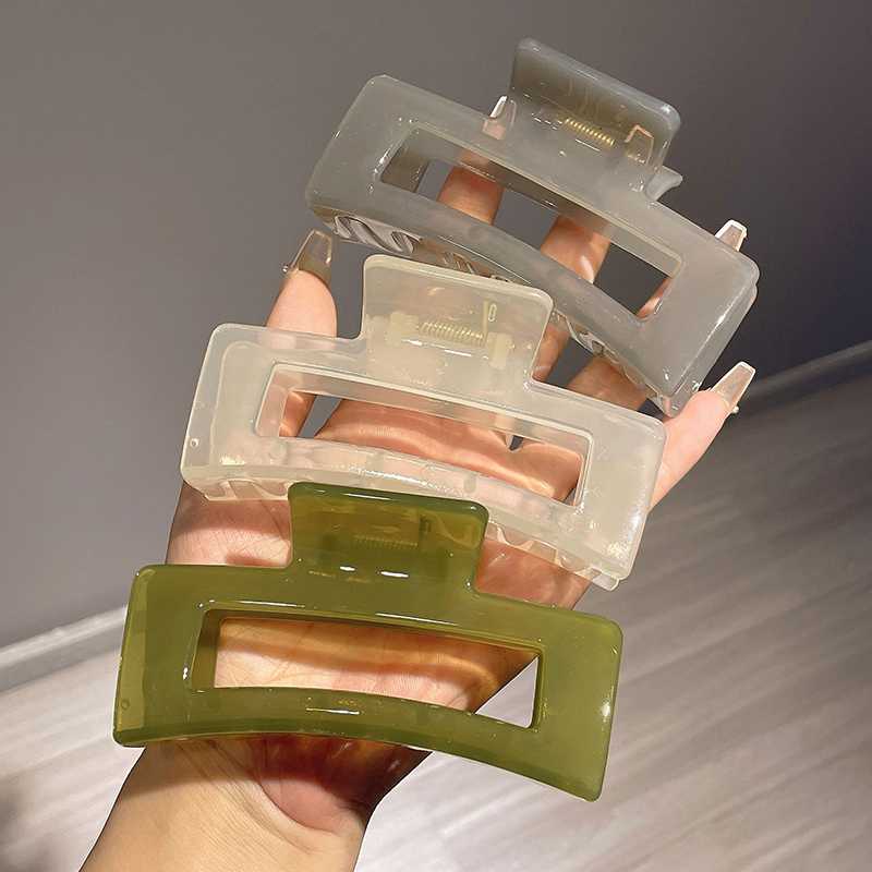 Pinza para el pelo para mujer y niña, pinza para el pelo grande transparente de plástico, pinzas para el pelo de cangrejo, accesorios para el cabello para niña 2023