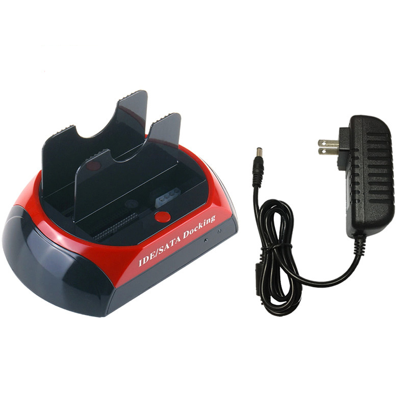 Doca de disco rígido universal IDE/SATA de 2,5 e 3,5 - portas serial e paralelas de disco duplo, uso duplo para mobilidade máxima