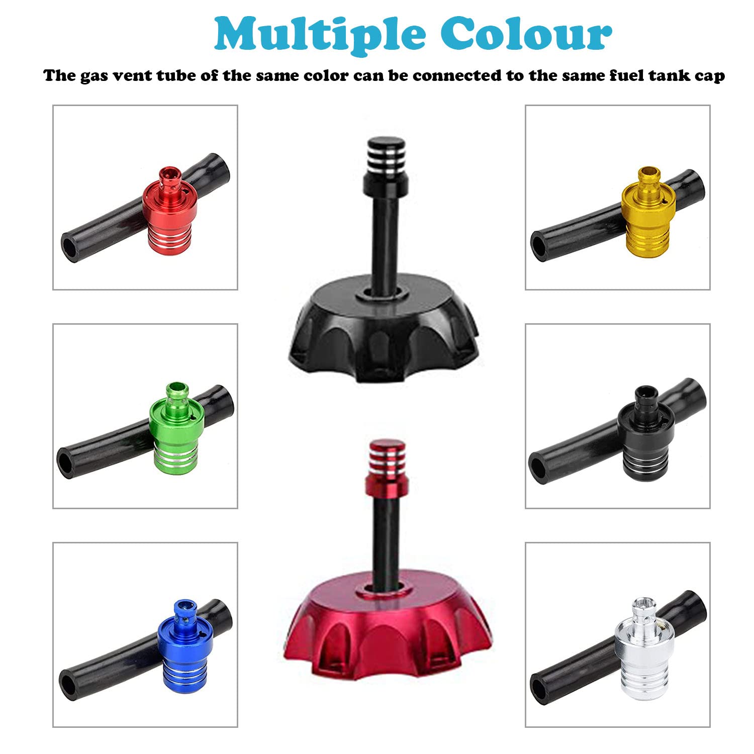 二輪車用ガス燃料キャップ,シングルバルブ,ベントブリーザーホース,モトクロス用チューブ,ATVクワッド,ダートピットバイク,燃料タンク