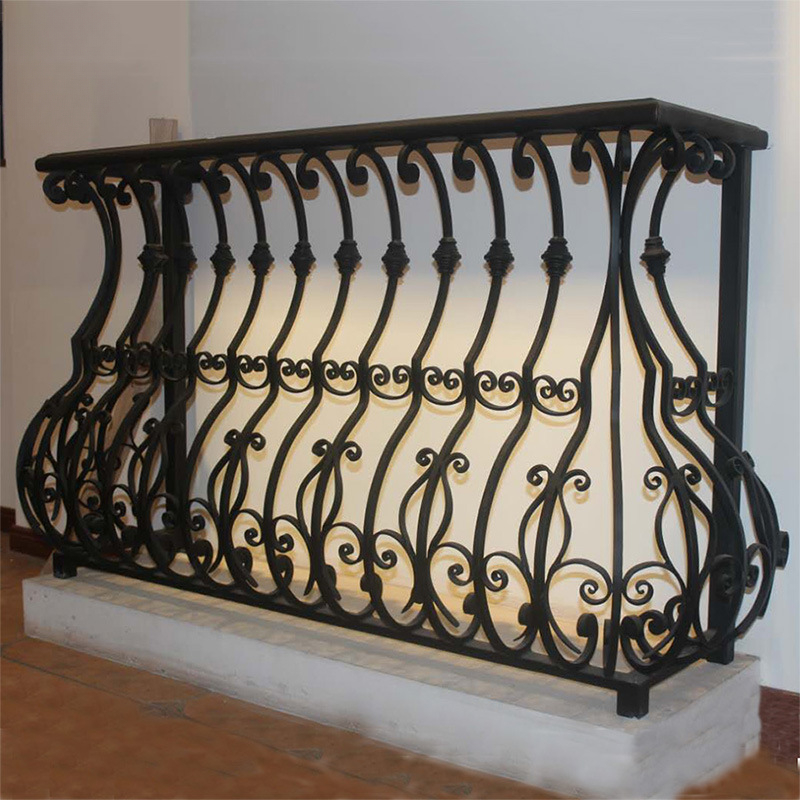 wholesale factory Wrought Iron Balcony Balustrade  Iron Balcony Rail  Wrought Iron Balcony