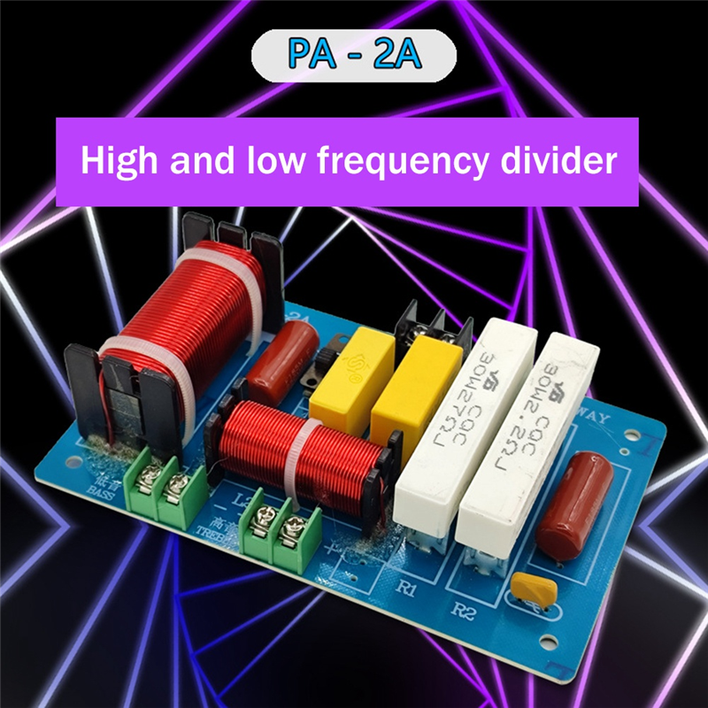 BABQ PA-2A 450W 2 Way Audio Speaker Divider Treble Bass Frequency Divider KTV Stage Professional Speaker Crossover