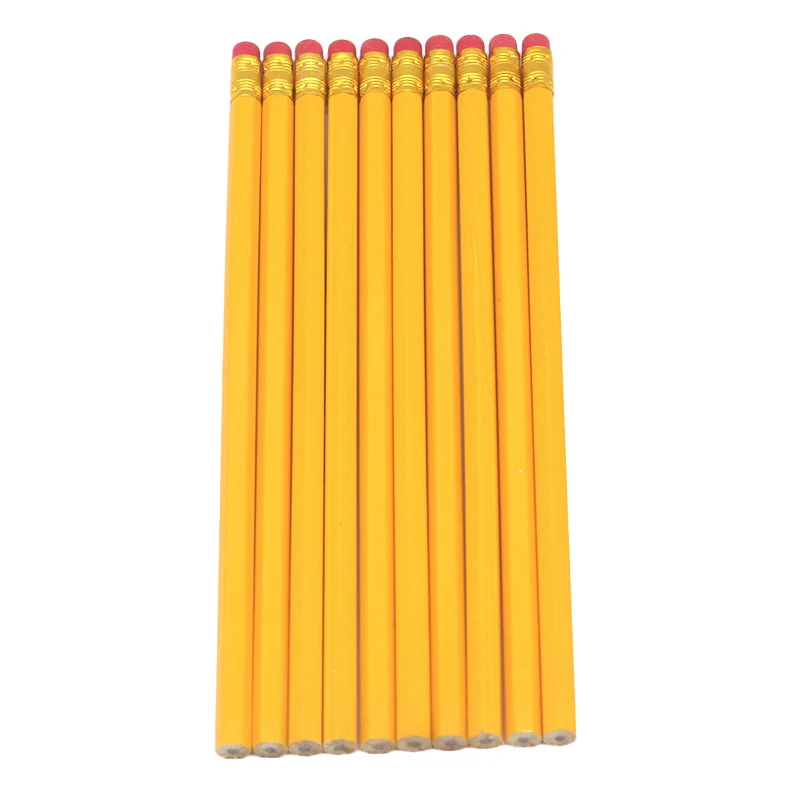 50/100/150 stuks potloden met gumblad, 2 HB-potloden tekenen en schetsen, gele potloden op hout gevuld voor kantoor, schoolbenodigdheden