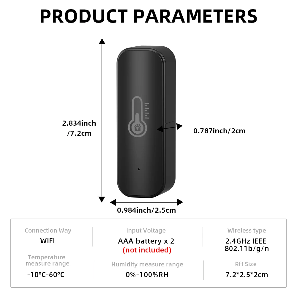 Умный Датчик Температуры И Влажности Tuya Zigbee/WiFi, Гигрометр Для Помещения С Дистанционным Управлением Через Приложение