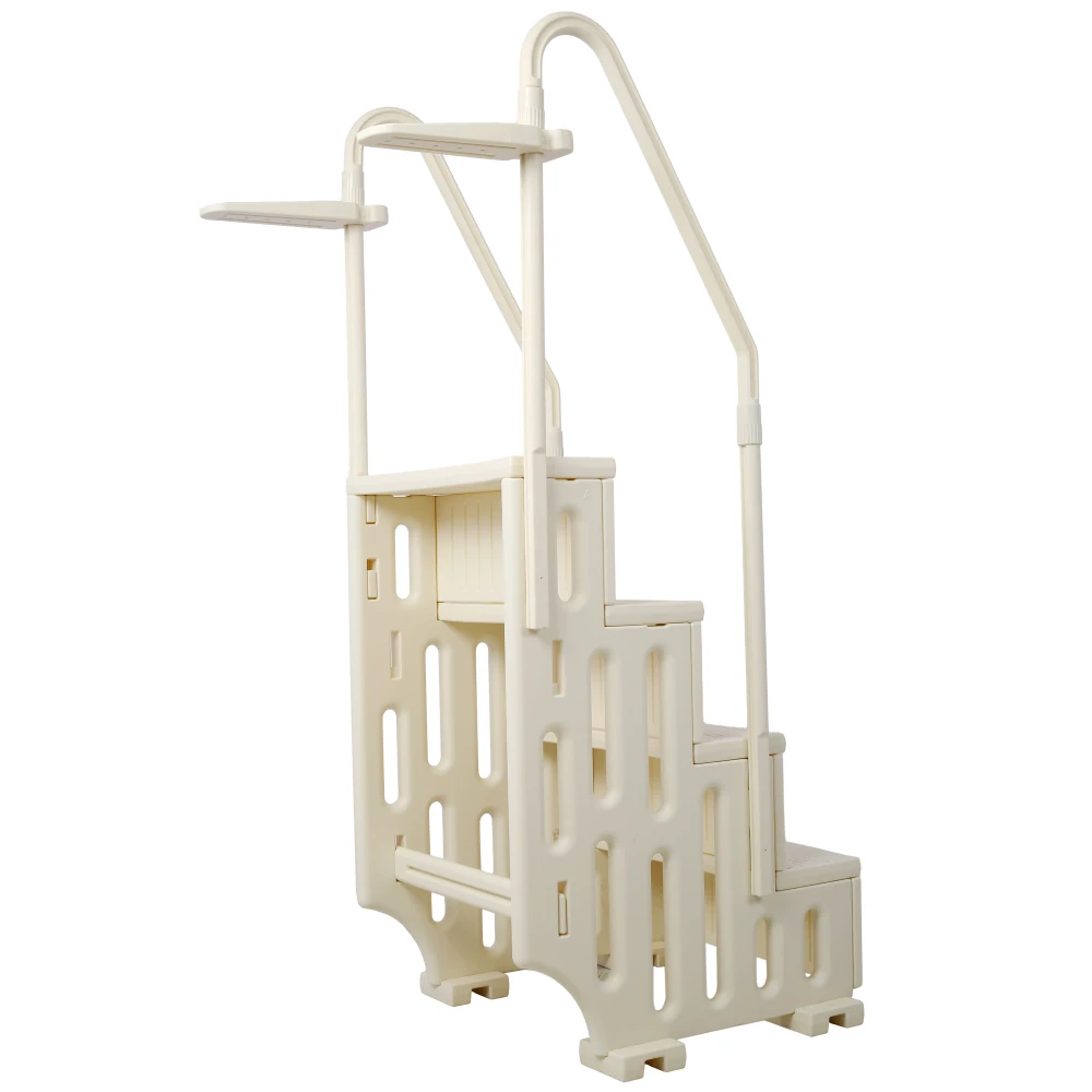 Pool Ladder Heavy-Duty 4 Safety Step for Above Ground Pools Stair Entry System with Handrails 400lbs