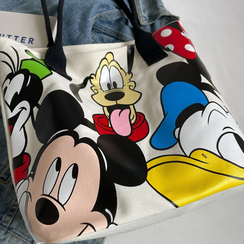 Disney Donald Duck Damska torba na ramię o dużej pojemności Stitch Canvas Bag Prosta damska torebka studencka Tornister