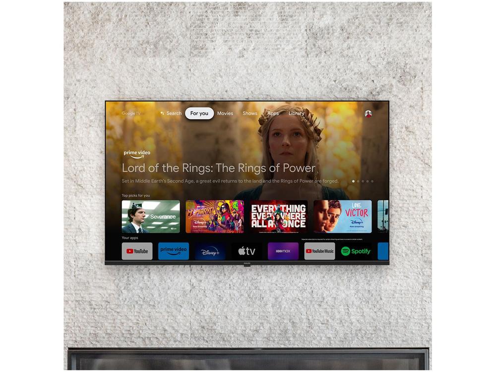 Smart TV 50" 4K UHD D-LED Philips Série 7019 50PUG7019/78 VA Wi-Fi Bluetooth Google Assistente 3 HDMI 2 USB