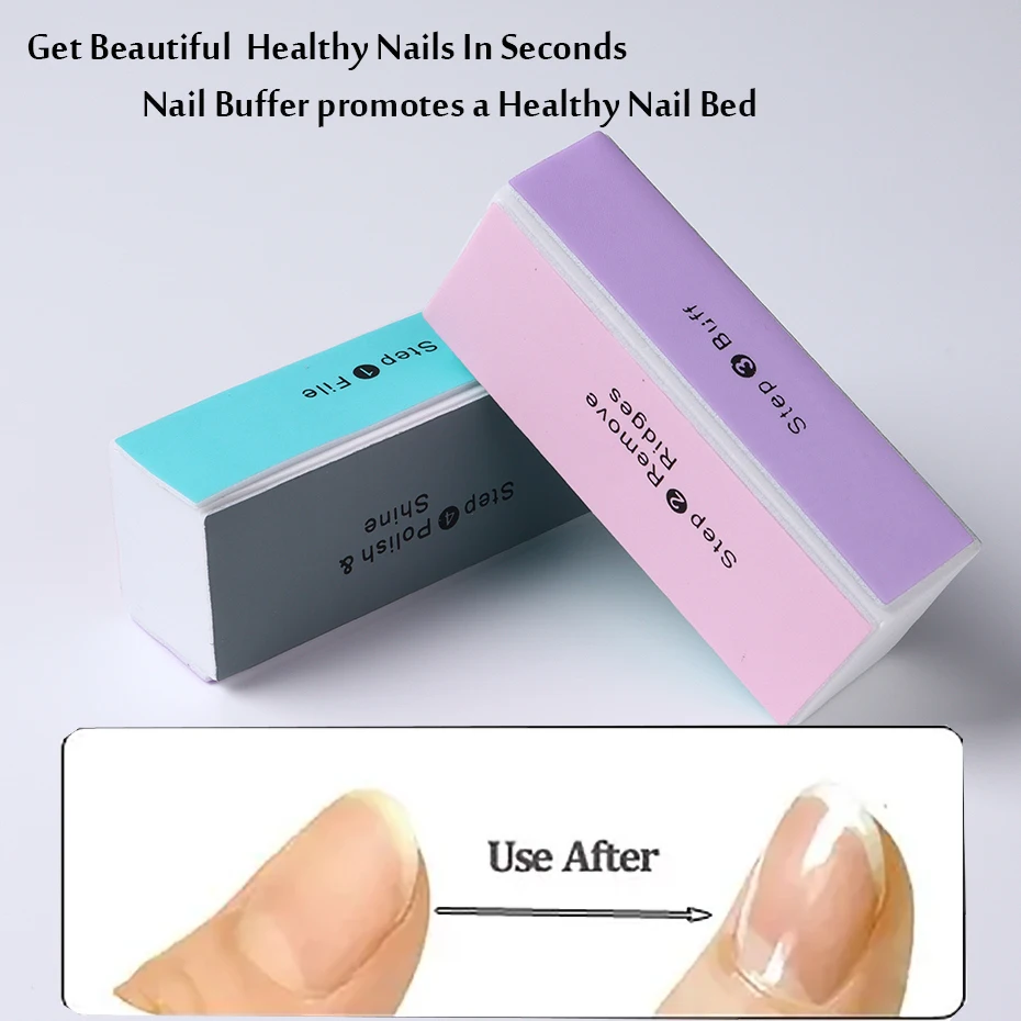 5 unids/lote bloque amortiguador de uñas 4 vías bloque de pulido colorido brillo pulidor lima de uñas manicura lijado herramientas de Arte de uñas