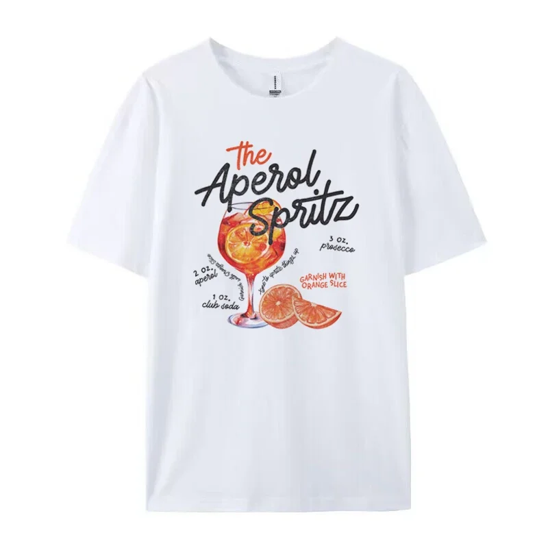 女性のためのレトロなカクテルグラフィックパターンのTシャツ,素敵なアルコールドリンクの服,ルーズコットン,ヴィンテージユニセックスTシャツ,ギフト