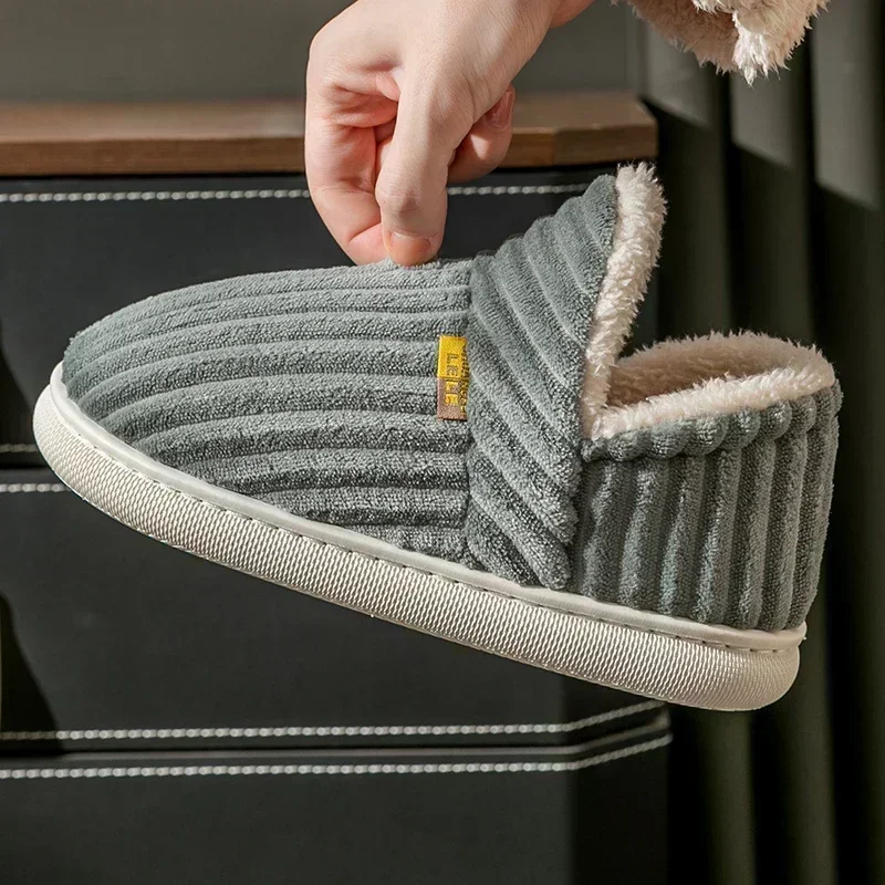 Neue Pelz pantoffeln für Frauen Männer Winter pelzige Mode warme Knöchel Plüsch gemütliche Rutschen für Zuhause Indoor weiche Sohle Baumwoll schuhe