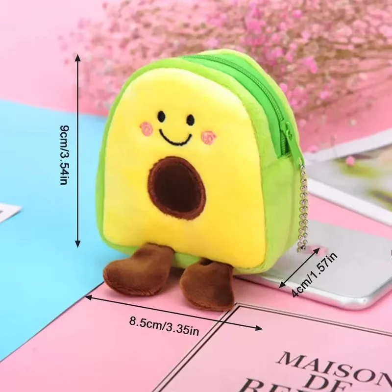 ผลไม้น่ารัก Avocado รูปเหรียญหูฟังสาย USB ลิปสติกกระเป๋าจี้ Key CHAIN ของขวัญ
