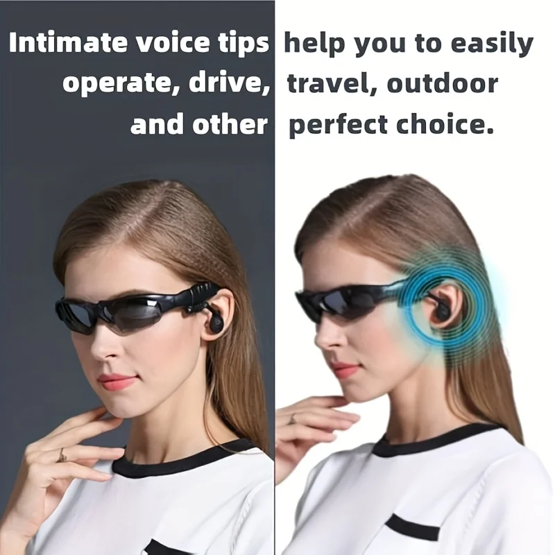 Gafas Auriculares Estéreo Auriculares Inalámbricos con Micrófono Gafas Gafas de Sol para Conducir Ciclismo Deportes Auriculares