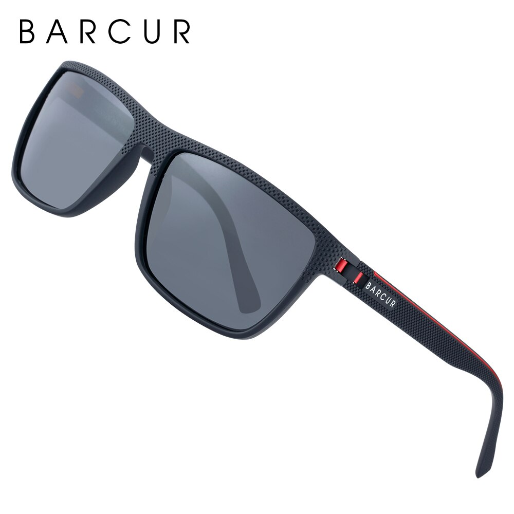 BARCUR 디자인 TR90 선글라스 남성 편광 경량 스포츠 태양 안경 여성 안경 액세서리 Oculos UVAB 보호