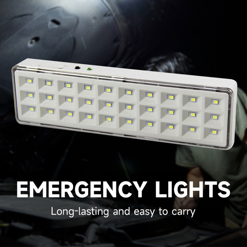 Lámpara de emergencia de 30LED para lucha contra incendios, luz de evacuación de emergencia portátil, bombilla LED para hogar inteligente montada en la pared, luces de Camping regulables