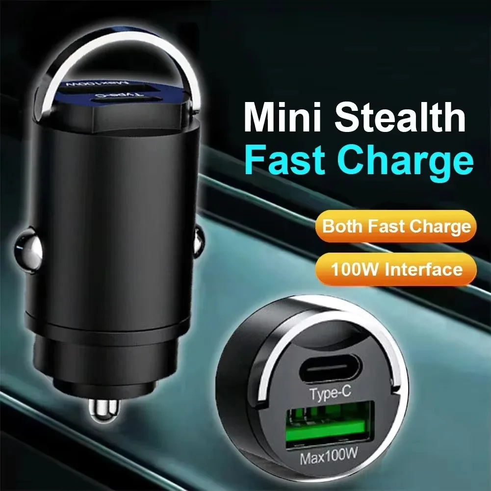 Chargeur de voiture USB Charge rapide 4.0 QC4.0 QC3.0 PPS SCP 5A PD Type C 200W chargeur USB de voiture rapide pour téléphone portable iPhone Xiaomi