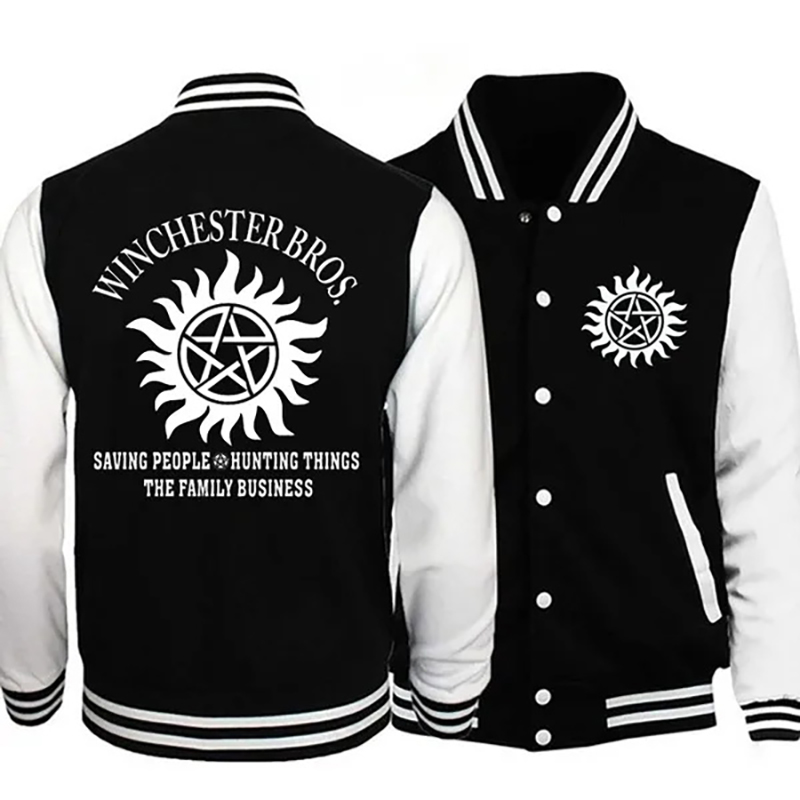 Neue Supernatural Baseball Jacke Männer/Frauen Mode Baumwolle Baseball Jersey Casual Langarm Jacke Jacke
