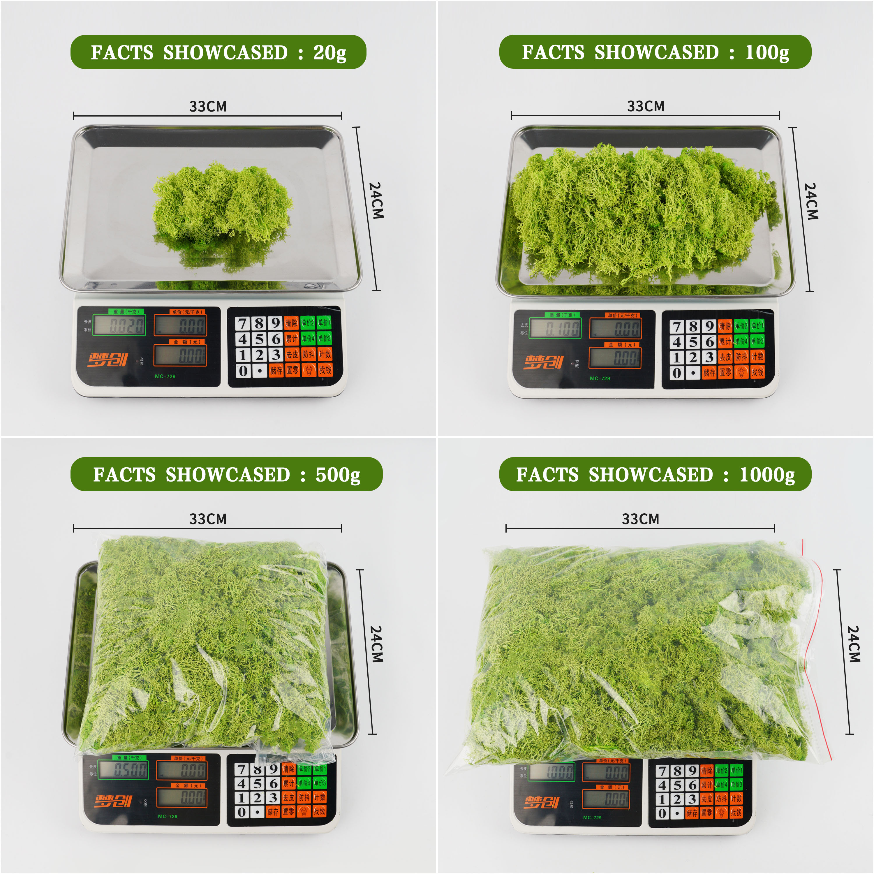 Artificial Green Plants Eternal Life Moss DIY Grass Garden Crafts Home Room Decor Mini Landscape Fake Grass 20/1000g