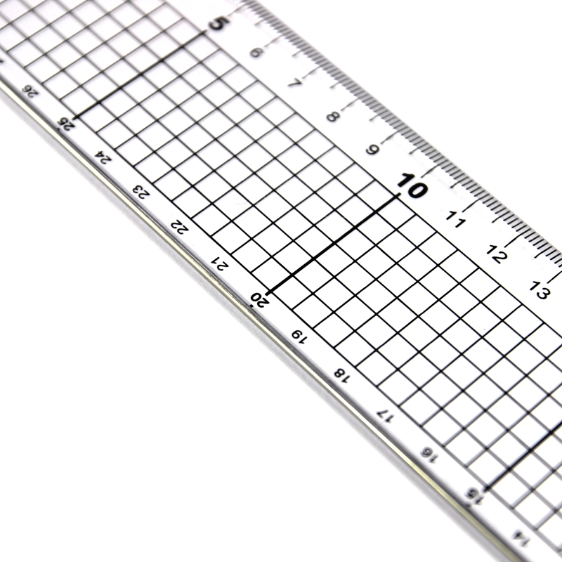 30cm/20cm Quilters Ruler with Double Colored and Grid Lines Patchwork Acrylic Sewing Ruler for Sewing Quilting Cutting Ruler