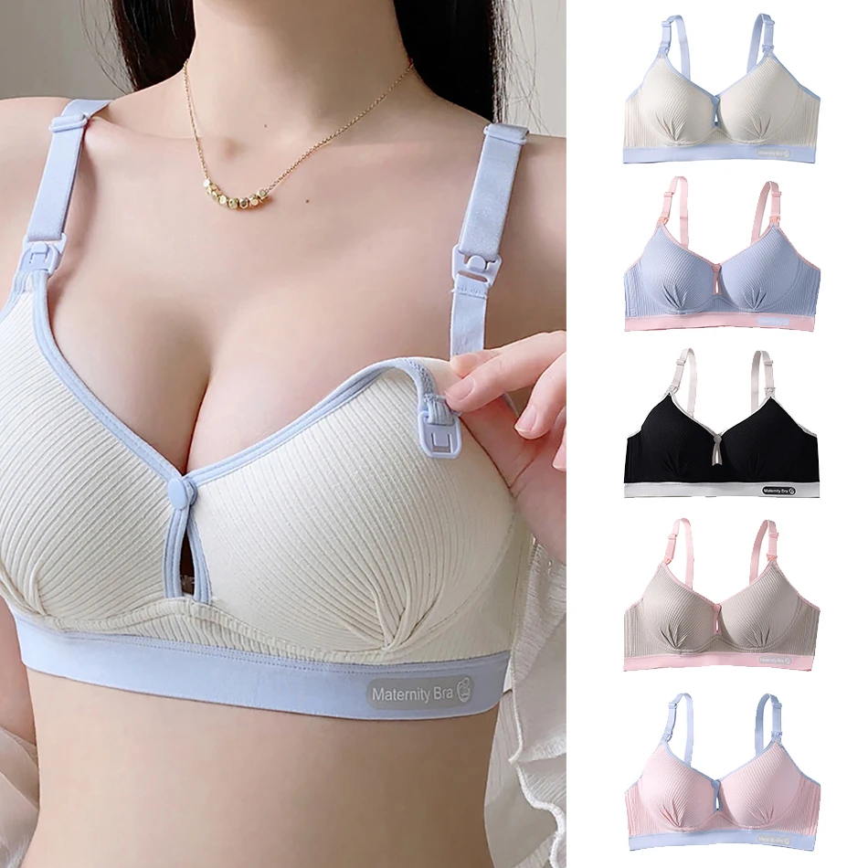 Umstands-Still-BH ohne Bügel vorne offen Sommer-Stützkörbchen Bralette weicher Komfort für schwangere Frauen Unterwäsche Kleidung