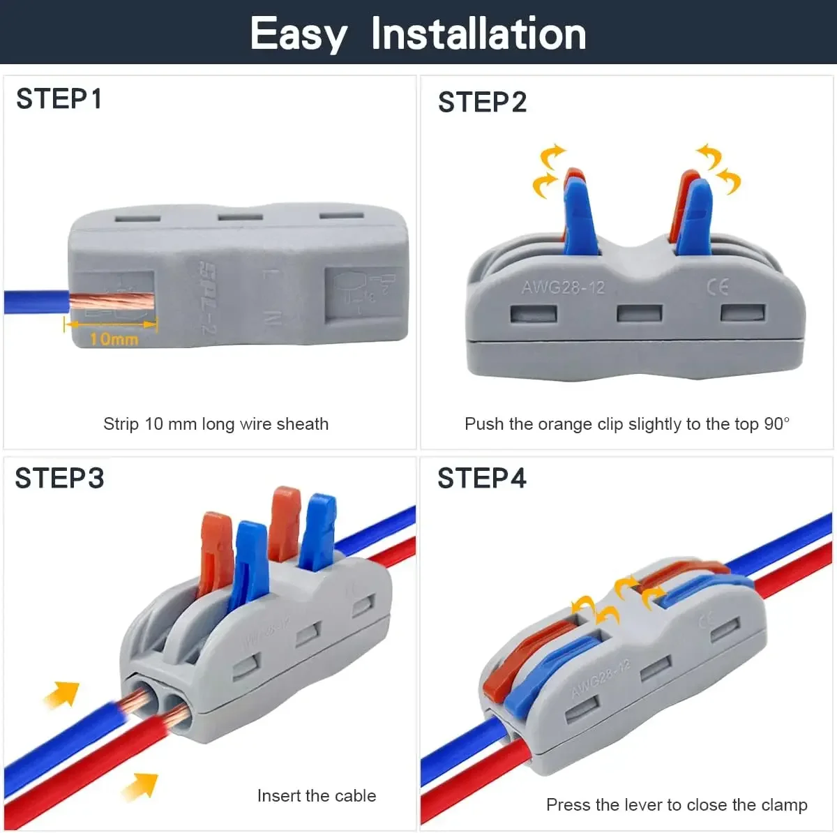 1 In Multiple Out Push-in Electrical Wire Connector Terminal Block Universal Fast Wiring Cable Connectors For Cable Connection