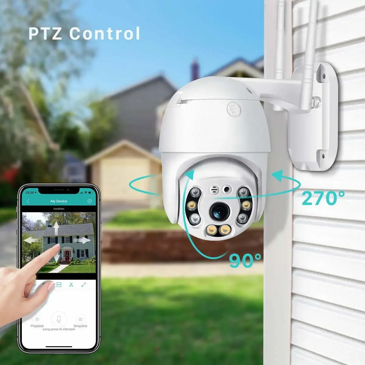 Kamera sieciowa Tuya 4MP PTZ WIFI, ochrona bezpieczeństwa, zewnętrzna, IP66 wodoodporna, kamera dwuzakresowa 5G, domowy monitoring wideo