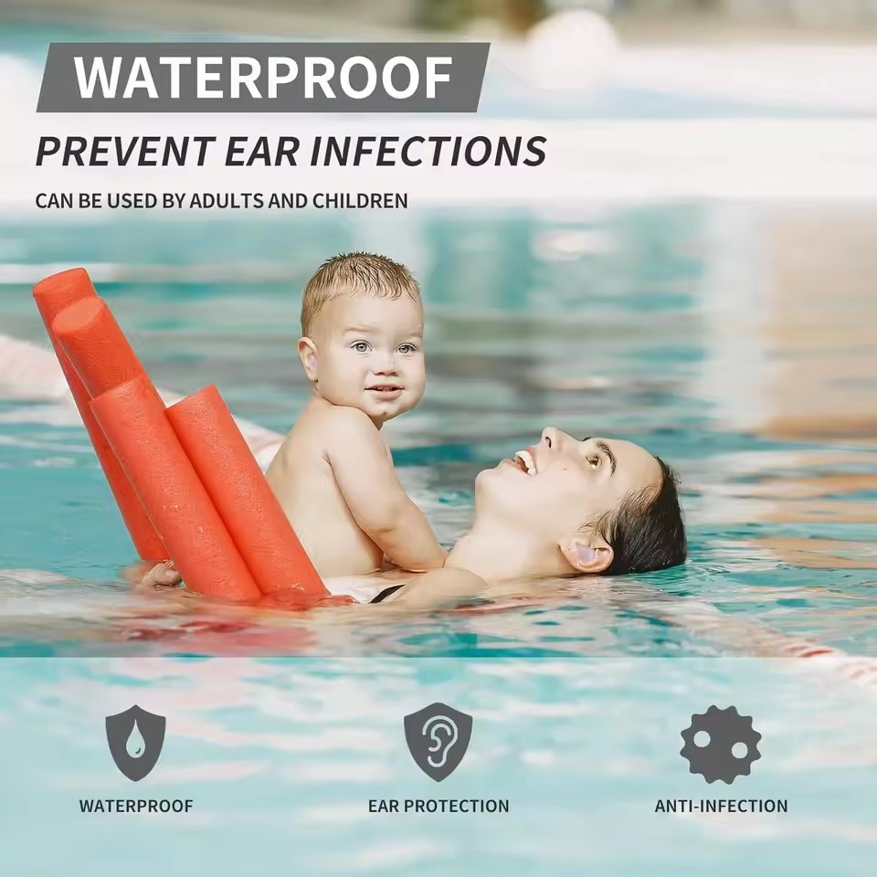 Tampões de ouvido de silicone macio tampões de ouvido de cera reutilizáveis com cancelamento de ruído gel tampões de ouvido à prova dwaterproof água para dormir voando natação